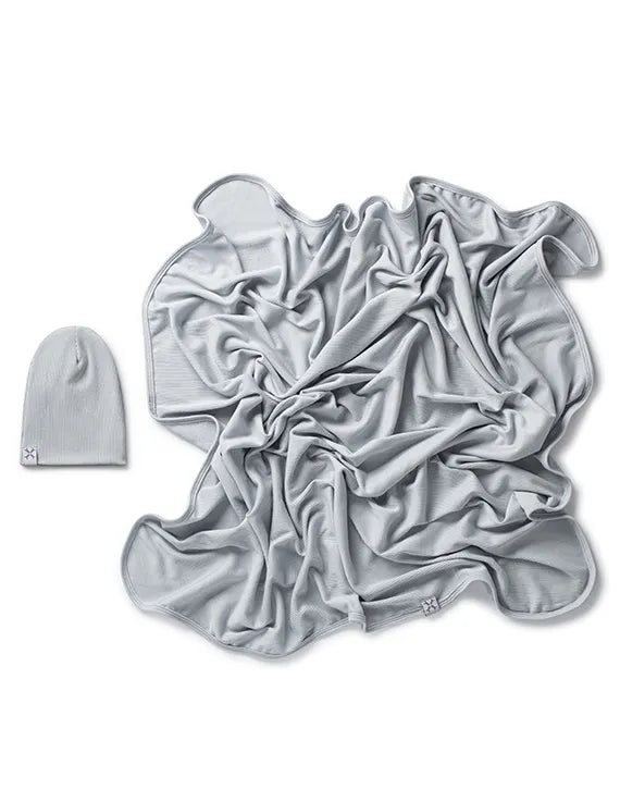 Jacqueline & Jac Ribbed Beanie & Blanket Set