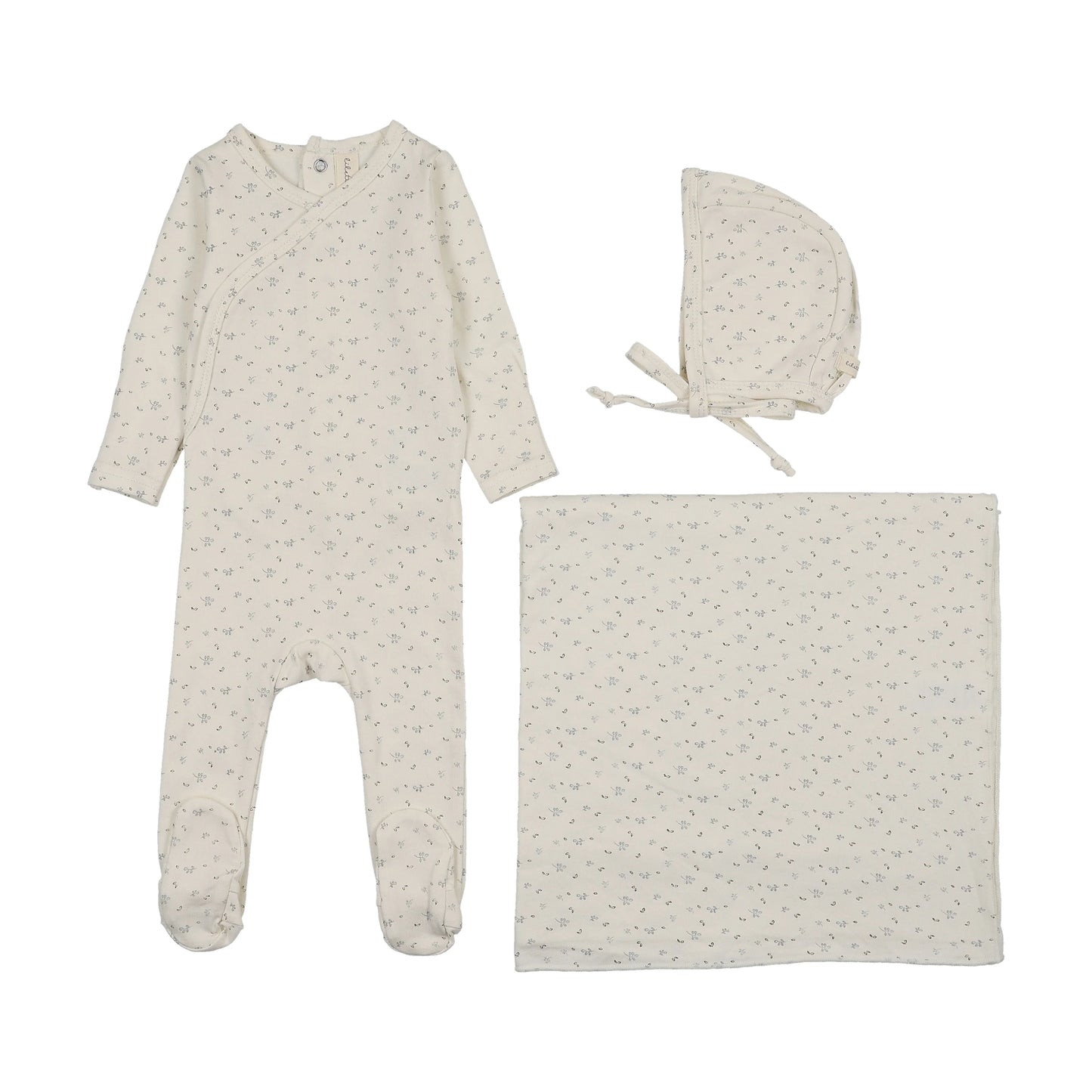 Lil Legs Printed Wrapover Layette Set