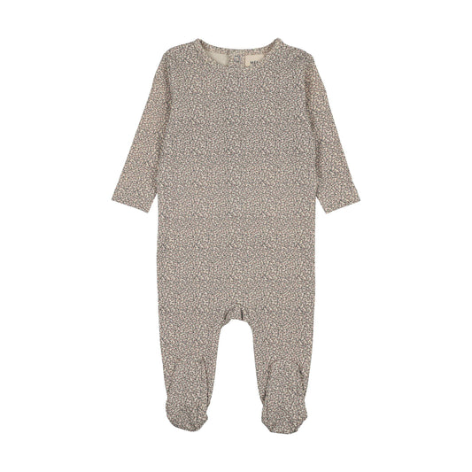 Mema Knits LEAF PRINTED FOOTIE