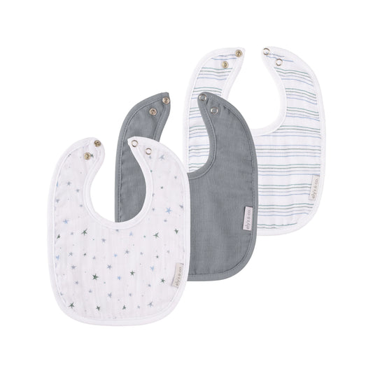 Ely's & Co 3 Pack Muslin Terry Bibs