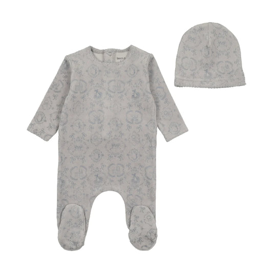 Babyland Toile Footie/Beanie