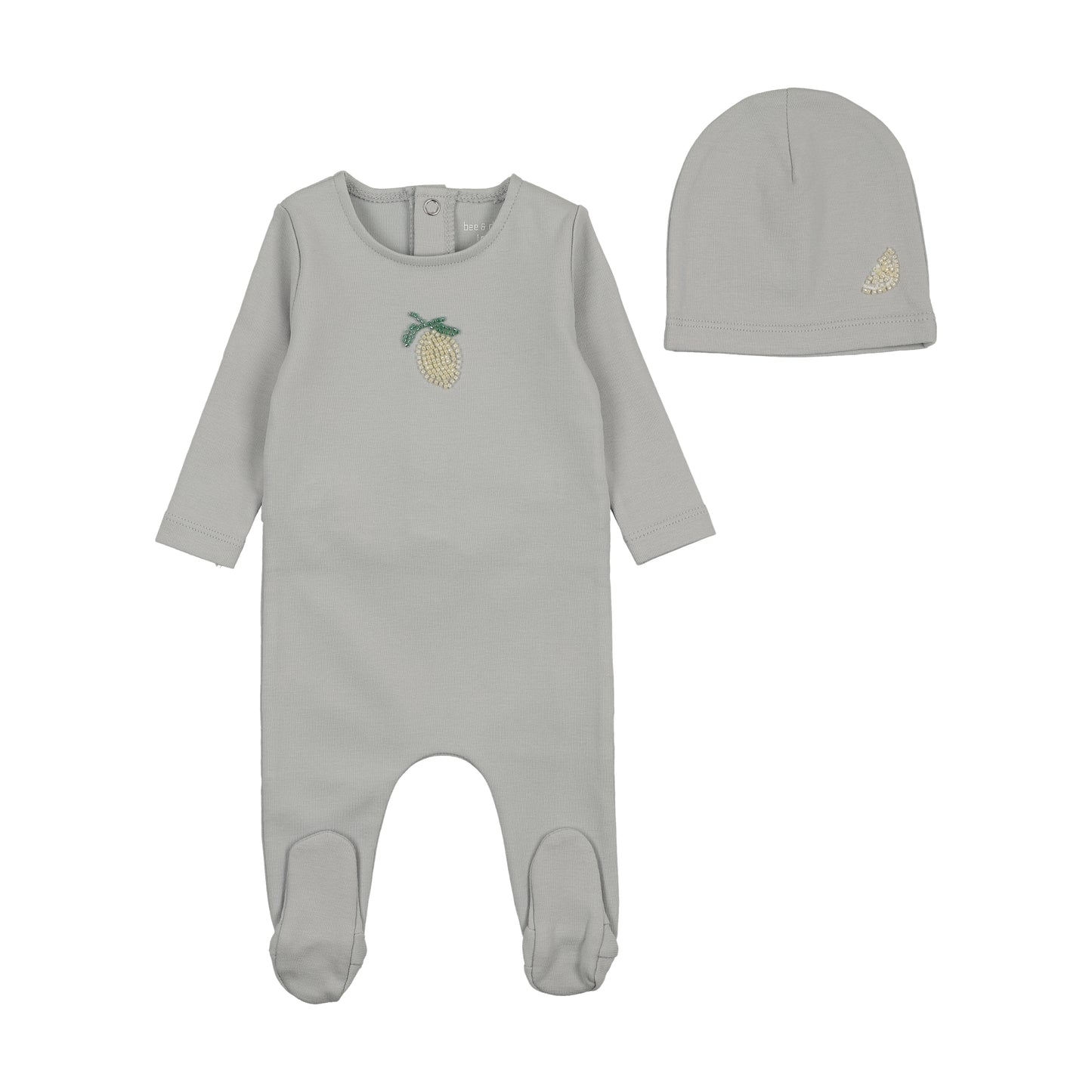 Bee & Dee Bead Applique Footie/Beanie
