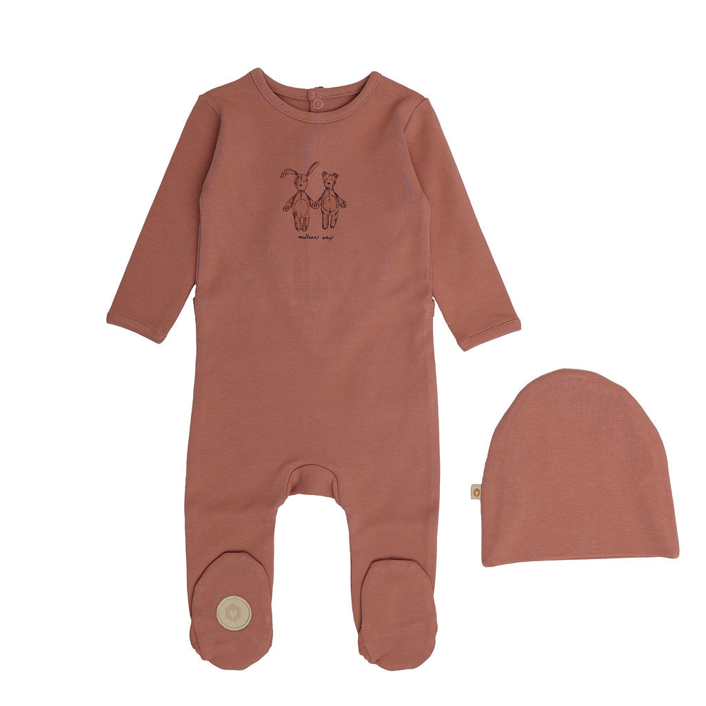Mon Tresor Best Friends Footie & Hat