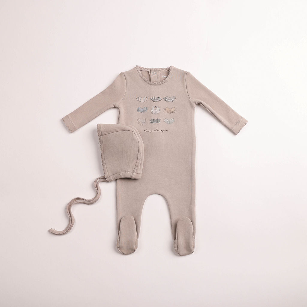 Bee & Dee Bib Collection Footie/Bonnet