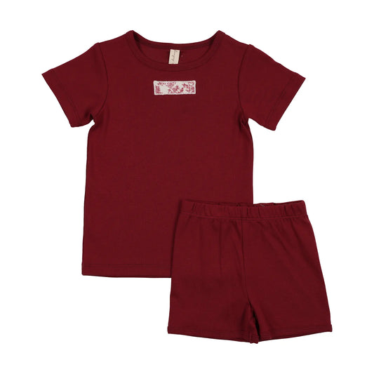 Bonjoy Abstract Vine Short Sleeve Lounge Set