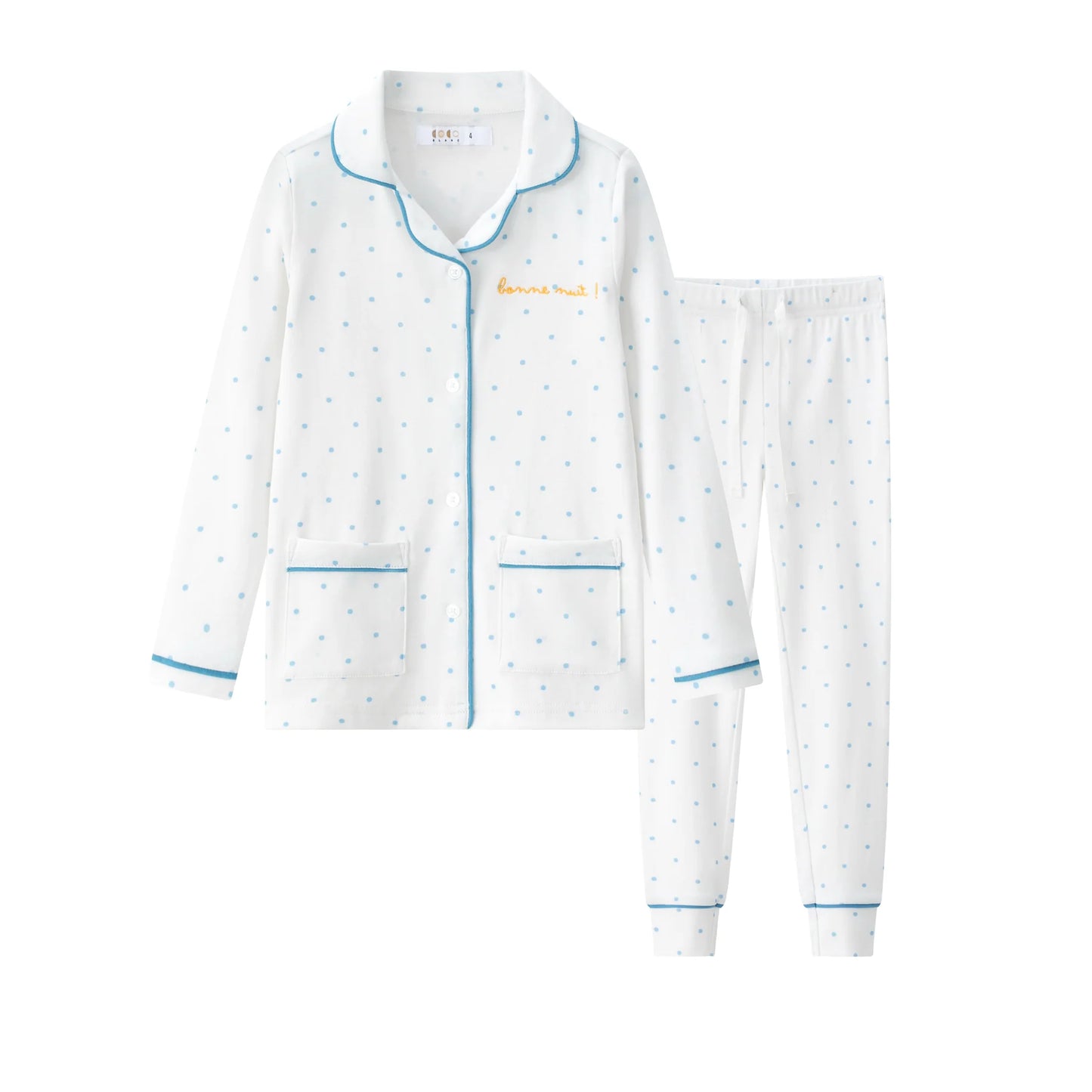 Coco Blanc Polka Dot Long PJ