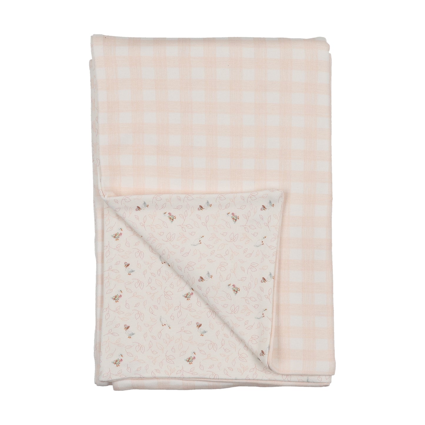Bee & Dee Goose Plaid Chalk White Girls Blanket