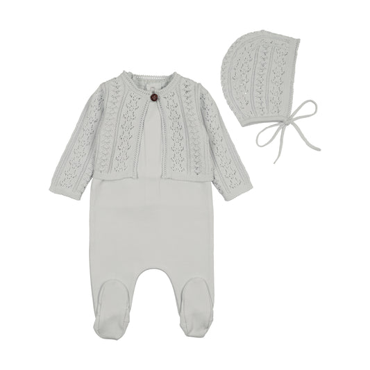 Bee & Dee Intricate Footie/Bonnet