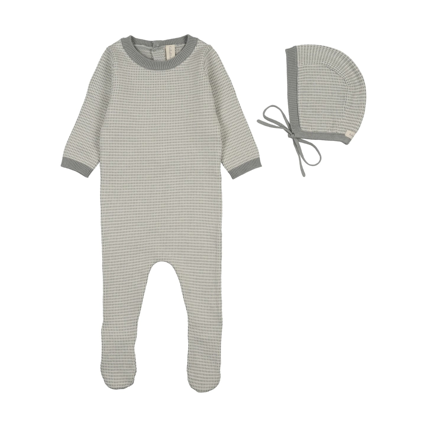 Lil Legs Two Tone Knit Footie Set