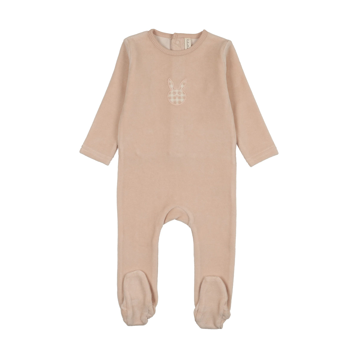Lil Legs VELOUR GINGHAM BUNNY FOOTIE