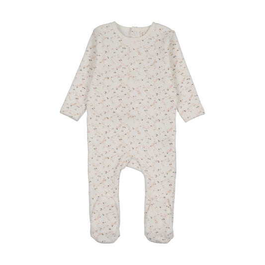 Lil Legs BRANCH VELOUR FOOTIE
