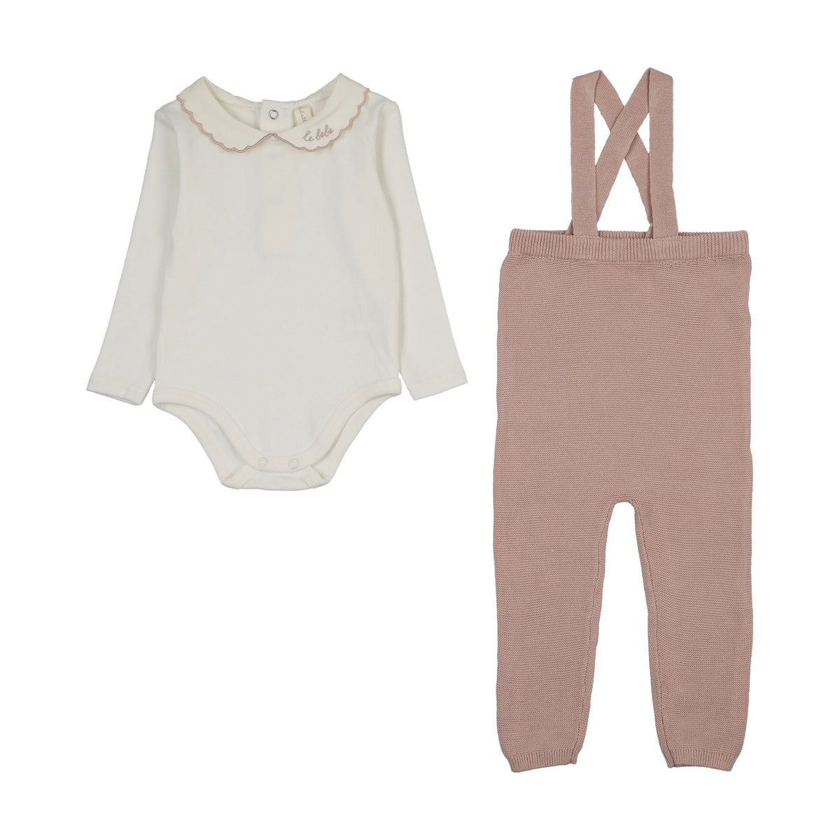 Lil Legs LE BEBE KNIT SUSPENDER SET