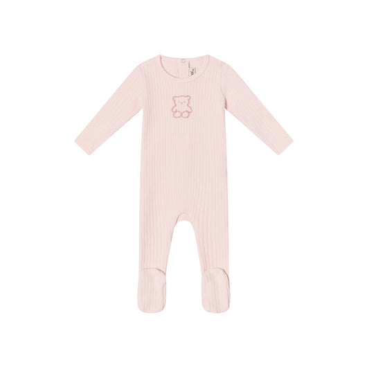 Mini Label Pointelle Bear Footie