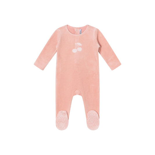 Mini Label Toile Printed Cherry Footie