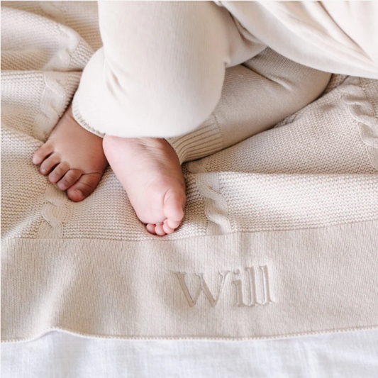 Saranoni Heirloom Cotton Knit Receiving Blanket