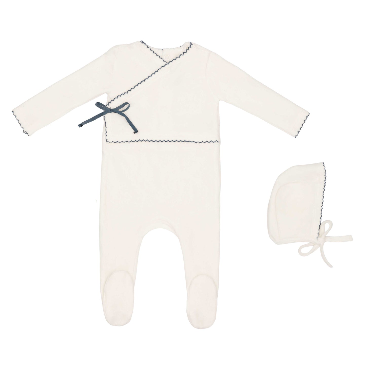 Classic Velour Kimono Footie and Hat-Boys
