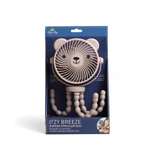 Itzy Ritzy Itzy Breeze 3-Speed Stroller Fan Theo the Bear Taupe