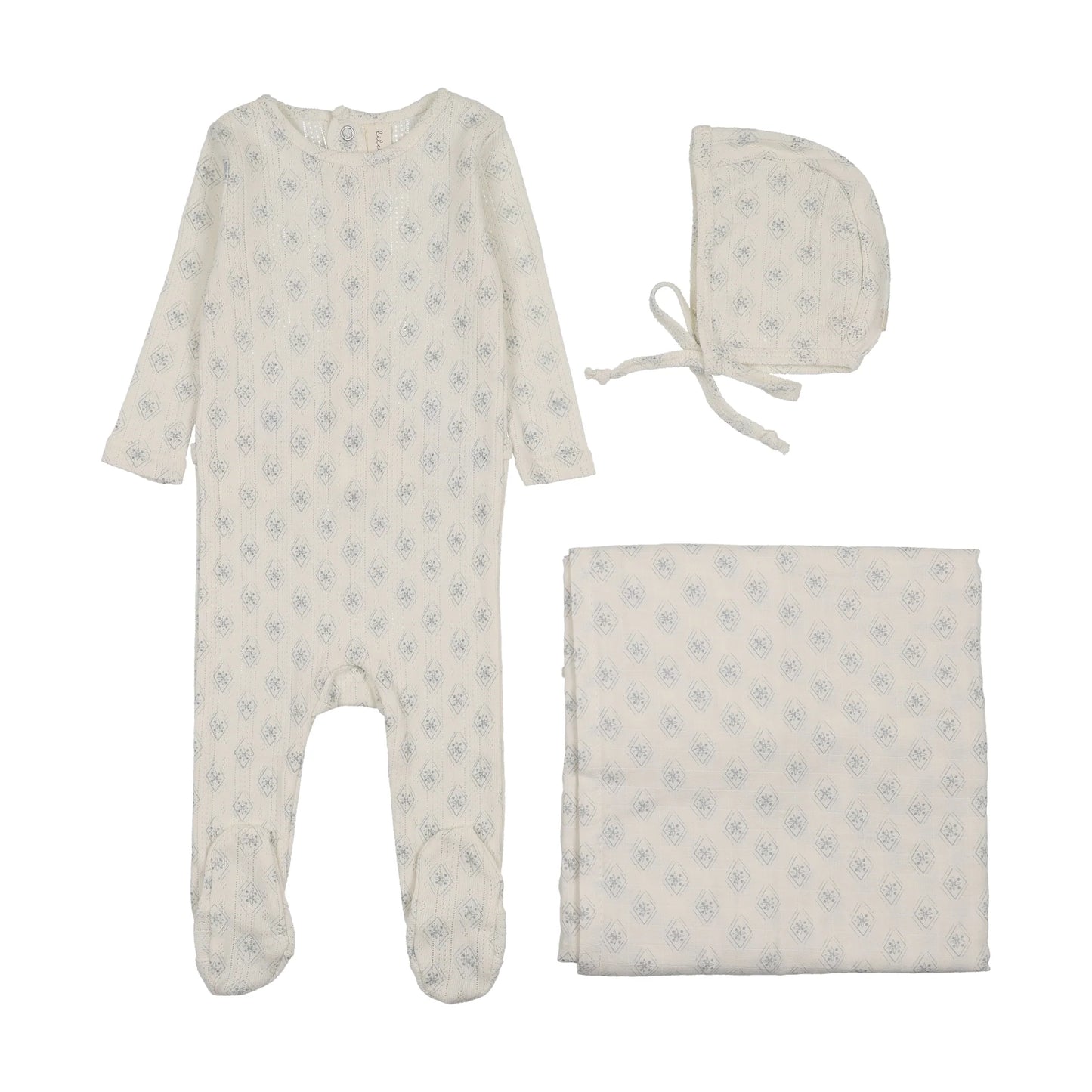 Lil Legs Geo Floral Printed Layette Set