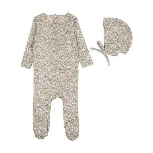 Lil Legs Liberty Floral Footie Set
