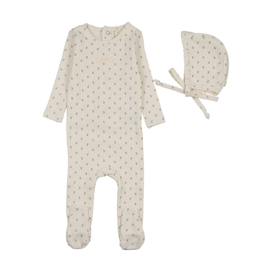 Lil Legs Floret Print Footie Set