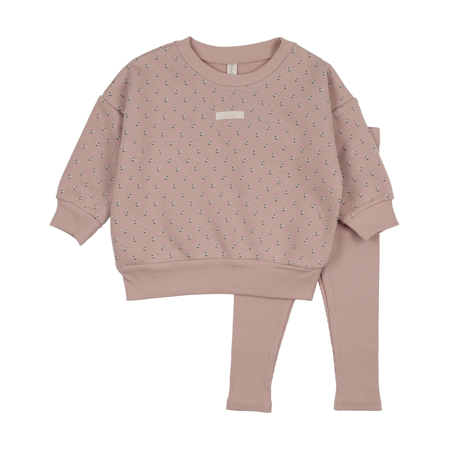 Lil Legs Floret Print Sweatshirt Set