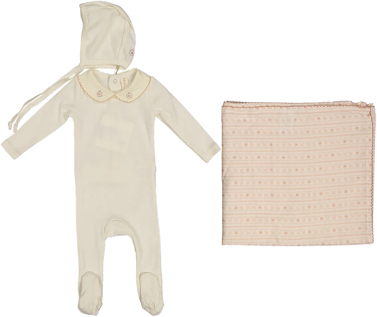 Lil Legs Sweetheart Collar Layette Set