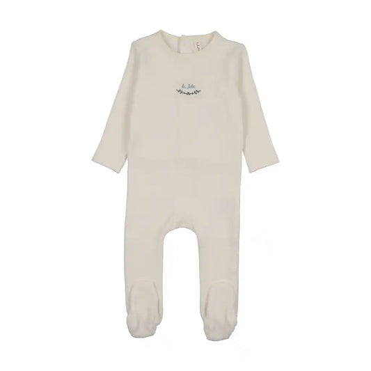 Lil Legs VELOUR PATCH FOOTIE