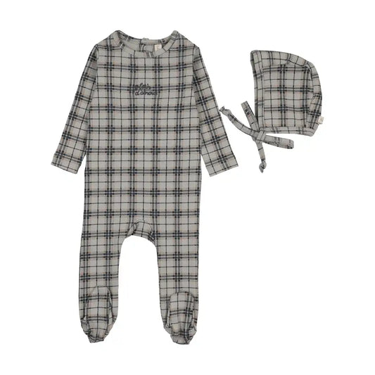 Lil Legs TARTAN PRINT FOOTIE SET