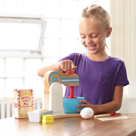 Melissa & Doug - Wooden Make-a-Cake Mixer Set