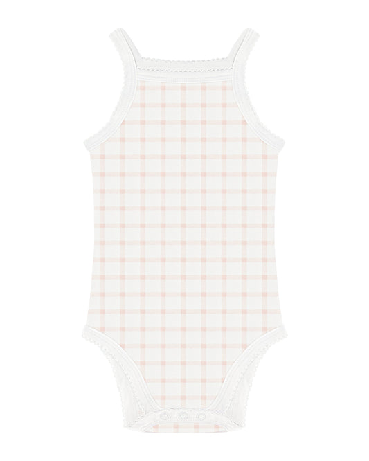 Aime Child - Gingham Sleeveless Undershirts - Girls