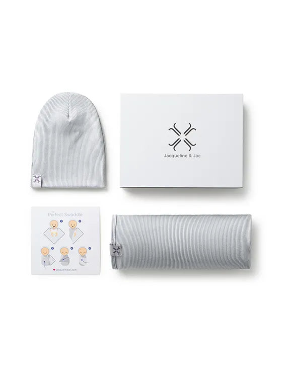 Jacqueline & Jac Ribbed Beanie & Blanket Set