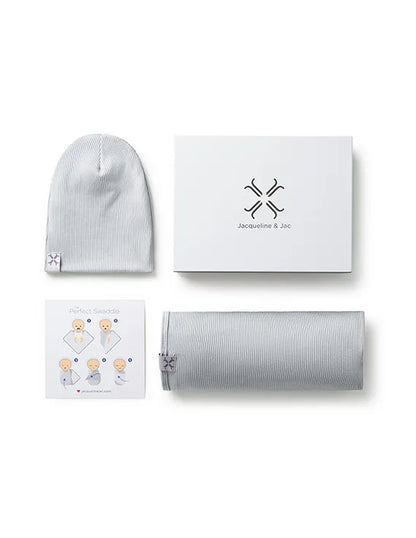 Jacqueline & Jac Ribbed Beanie & Blanket Set