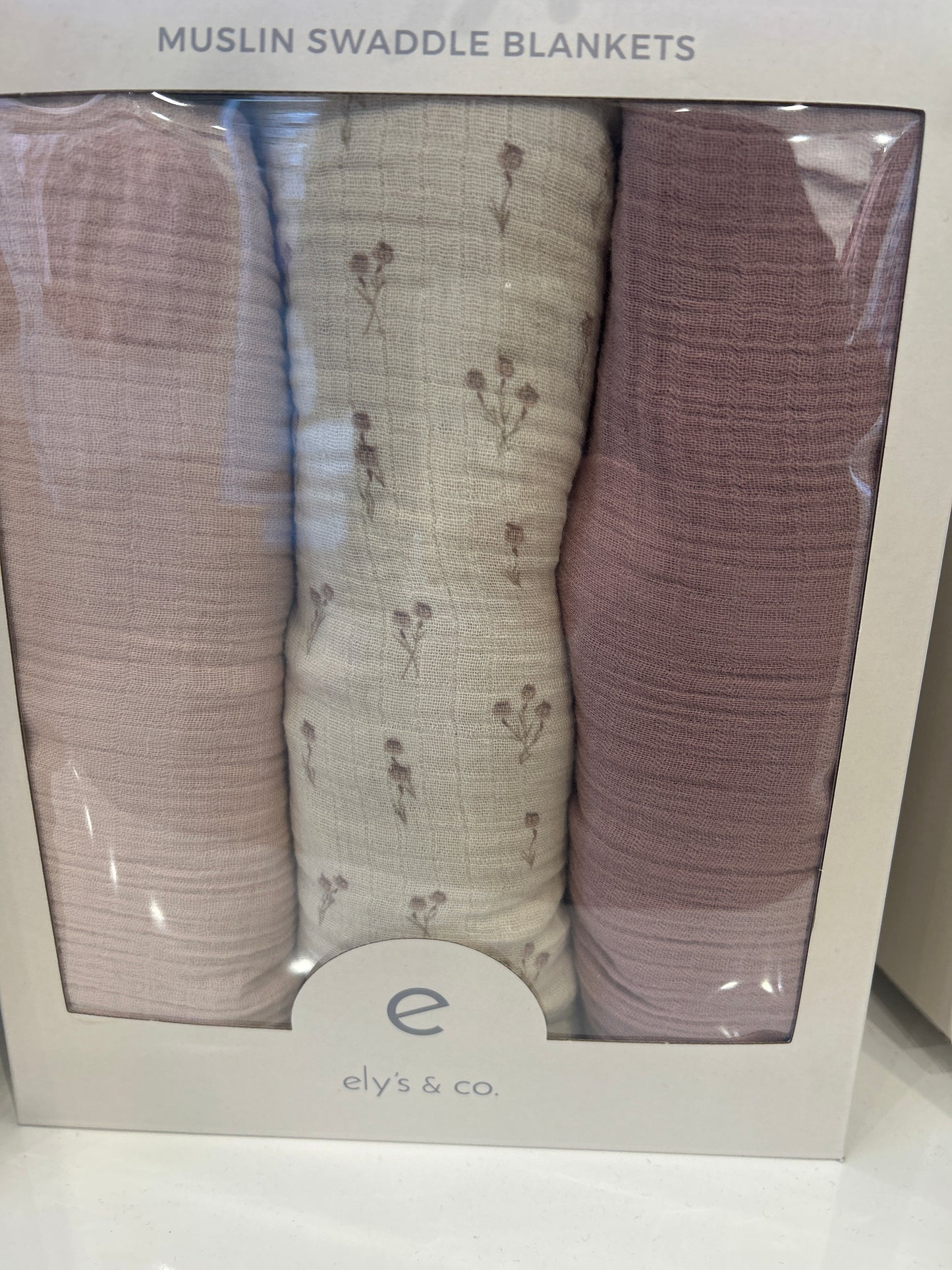 Ely's & Co. - Muslin Cotton Swaddles 3 Pack Bluebelle Lavender