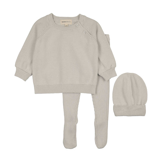 Mema Knits KNIT 2 PIECE SET +BEANIE