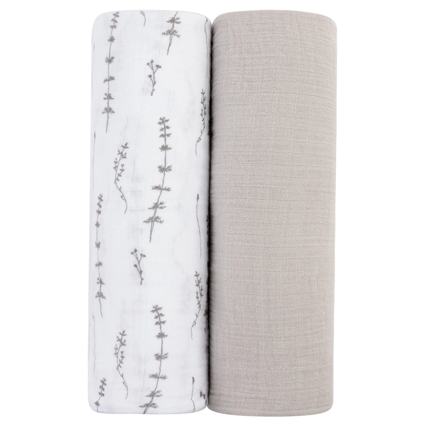 Ely's & Co 2 Pack Cotton Muslin Swaddle Blanket