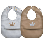 Bleu La La - Soft Vegan Leather Bibs 12 -24 Months