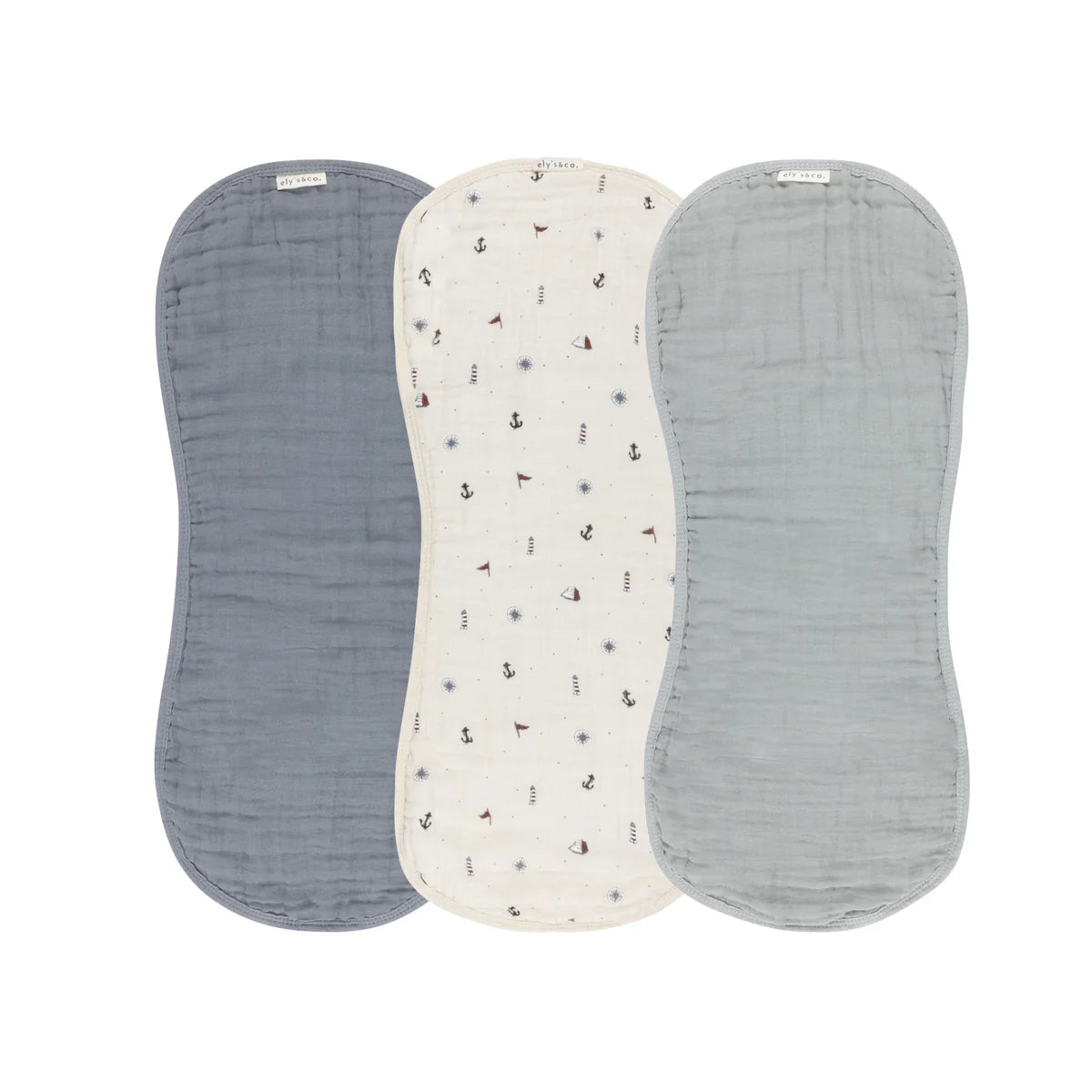Ely's & Co. - 3 Pack Muslin Burp Cloths