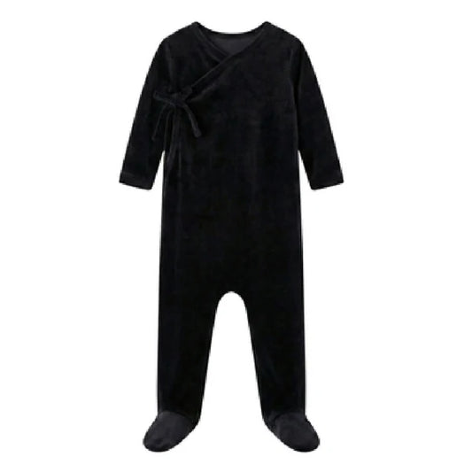 Coco Blanc Velour Footie