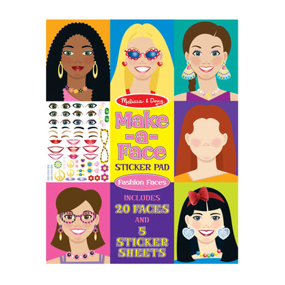 Melissa and Doug Make-A-Face Fashion Faces Sticker Pad