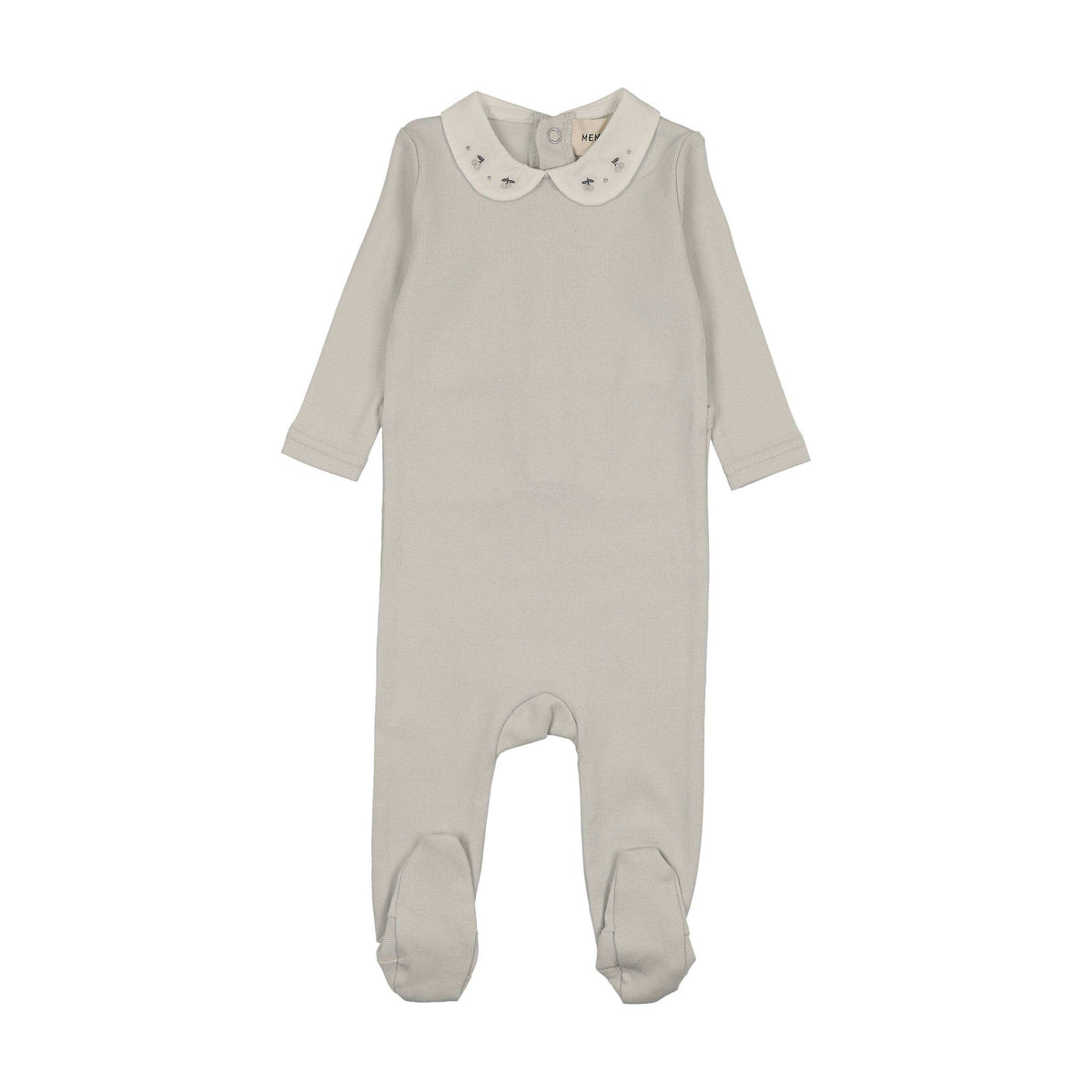 Mema Knits EMBROIDERED COLLAR BASE FOOTIE