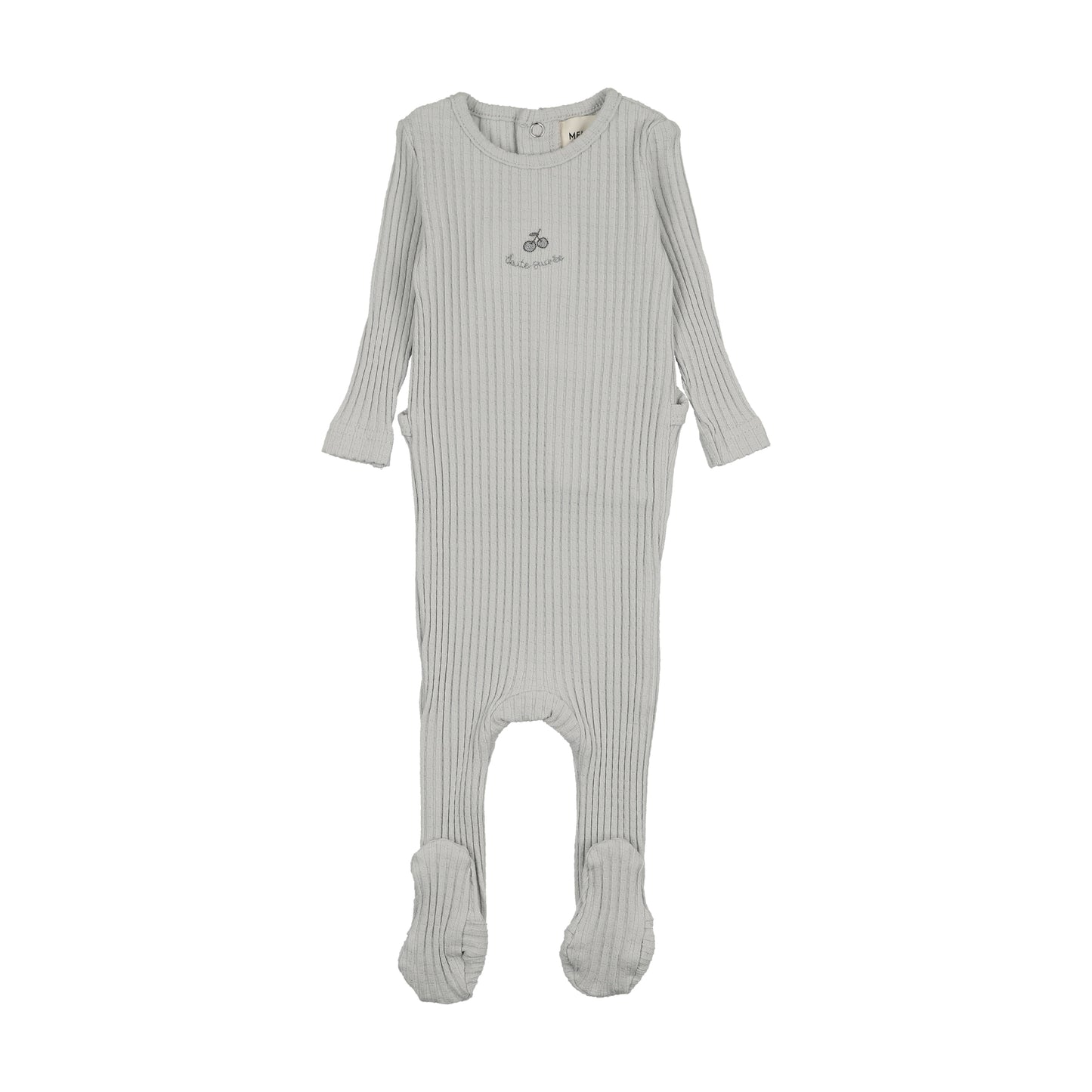 Mema Knits EMBROIDERED TEXTURED FOOTIE