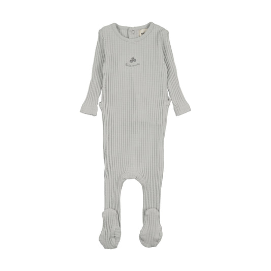 Mema Knits EMBROIDERED TEXTURED FOOTIE