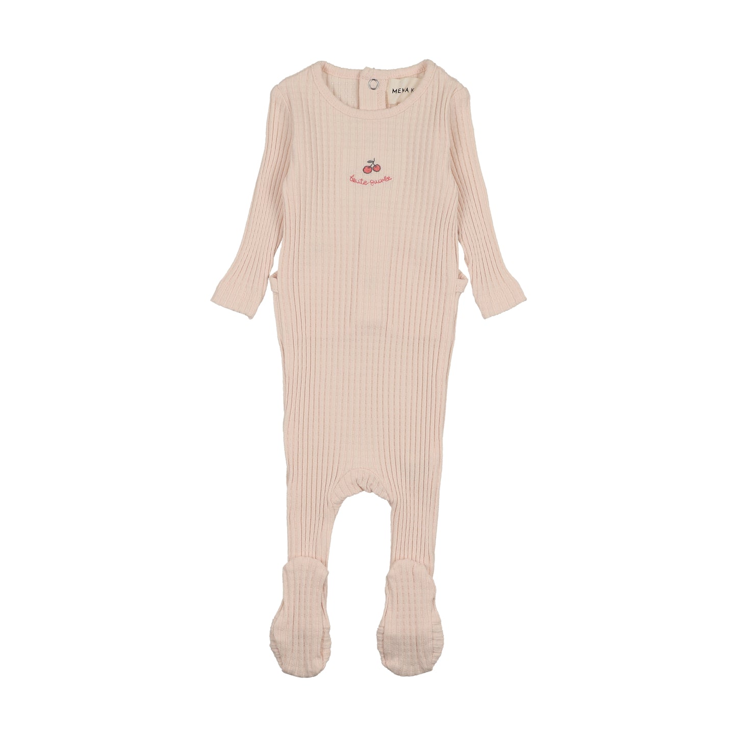 Mema Knits EMBROIDERED TEXTURED FOOTIE