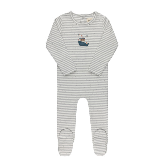 Elys Nautical Stripe Collection Footie
