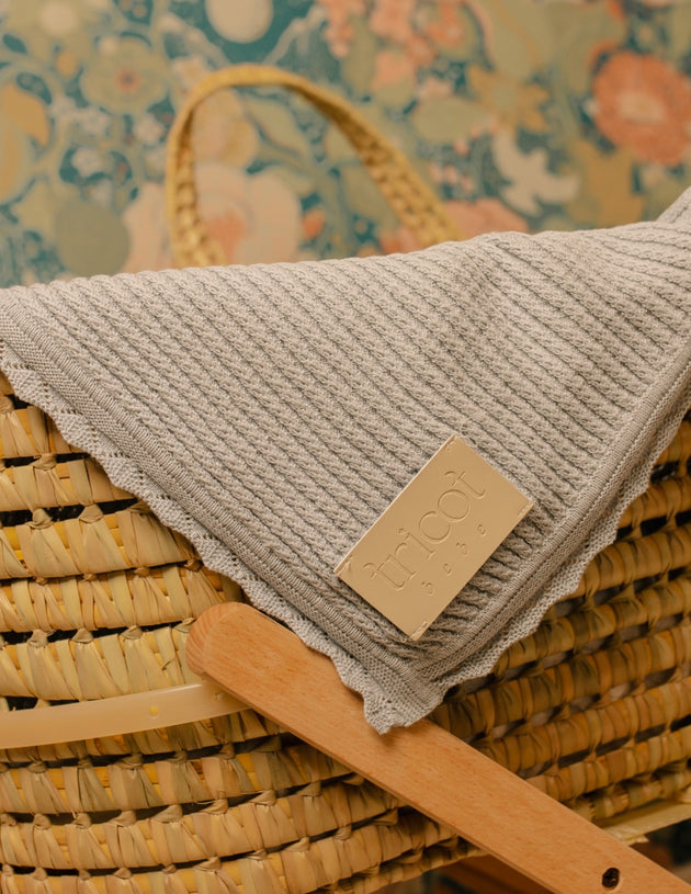 Tricot Bebe - Ribbed Knit Blanket