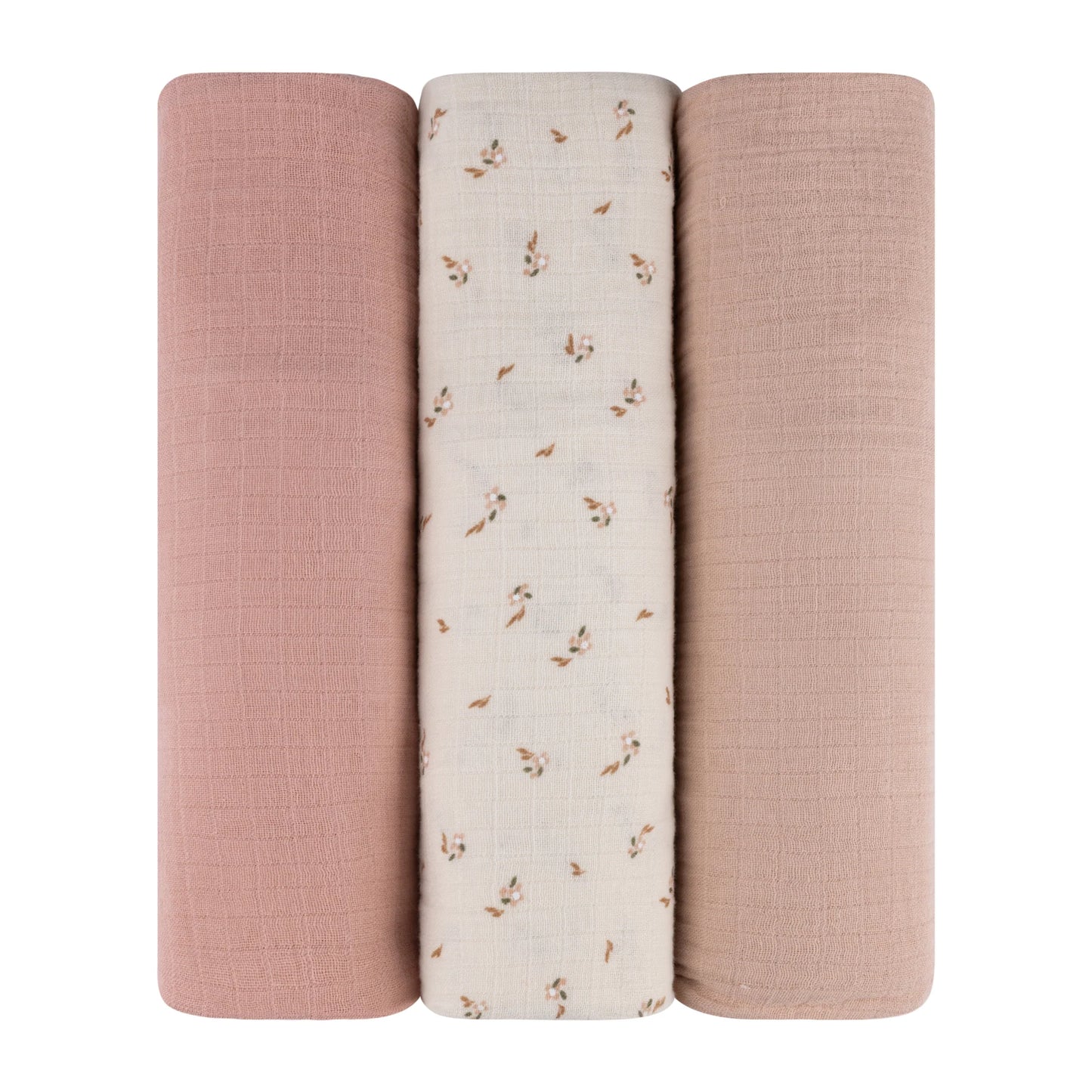 Ely's & Co 3 Pack Cotton Muslin Swaddle Blanket