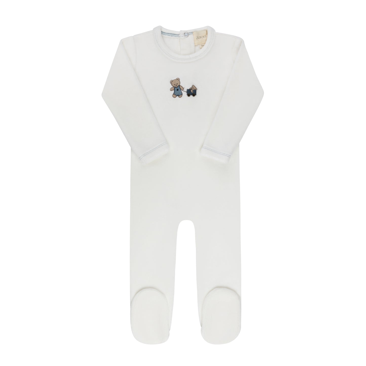 Aurora Embroidered Bear Collection Footie