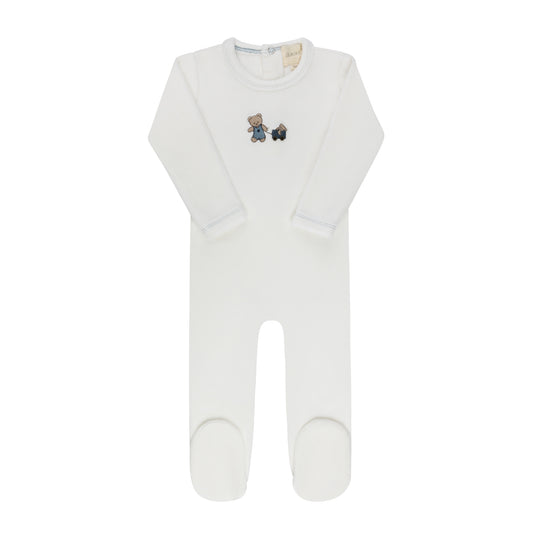 Aurora Embroidered Bear Collection Footie