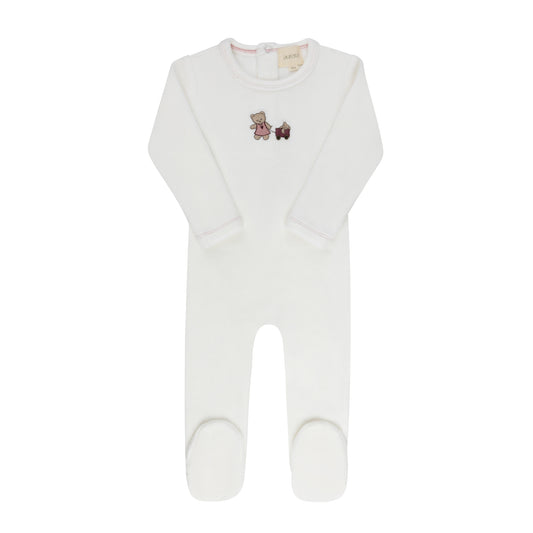 Aurora Embroidered Bear Collection Footie