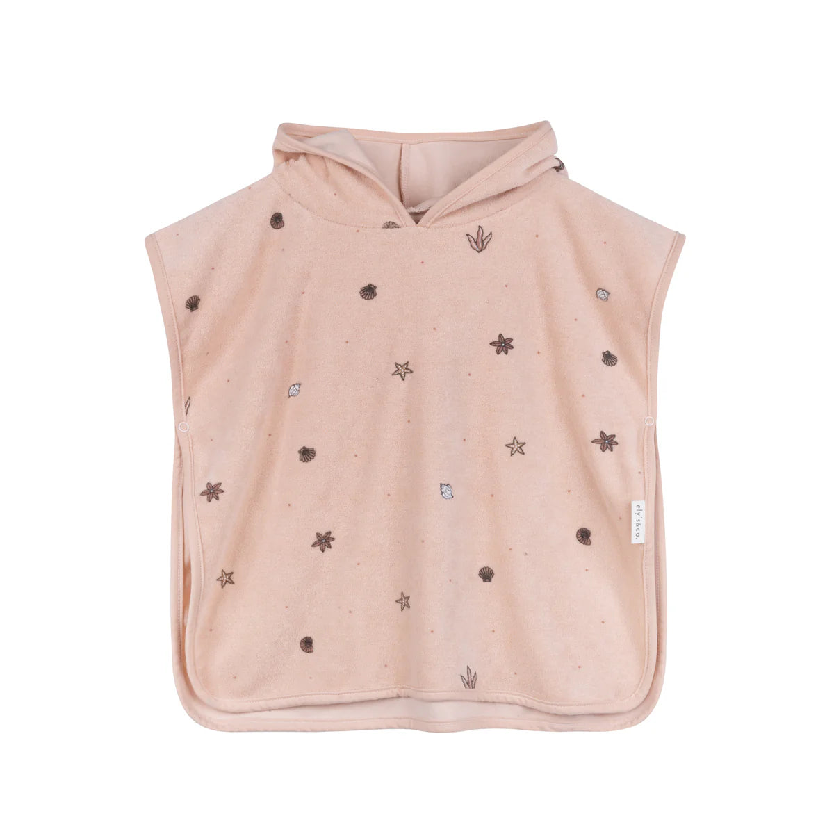 Ely's & Co. - Printed Nautical Floral Terry Poncho